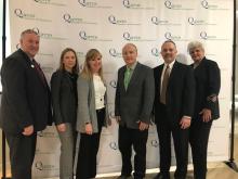 L to R Tom Grech- QCC President, Panelist Terri Coyle Famularo (St.John's Episcopal Hospital), Dr. Teresa Amato (Northwell Health), Eugene Shea (Transitional Services of New York,Inc),Pharmacist Tom Viola, and Barbara DeMatteo (Portnoy, Messinger, Pearl & Associates)